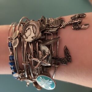 10 Pack Stack Of Charm Bracelets By Alex & Ani